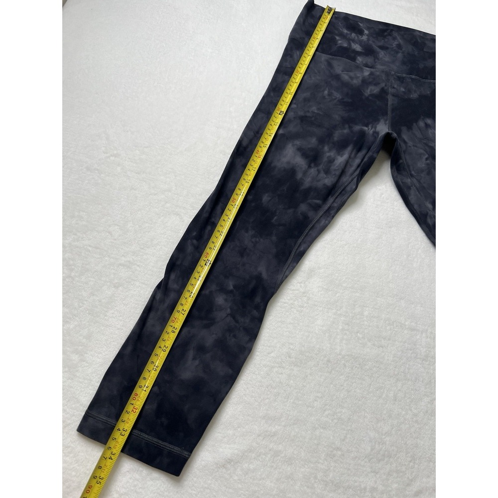Lululemon Womens Align Cropped Pants Leggings Diamond Dye Grey/Dark Blue Sz 12 - Picture 6 of 9